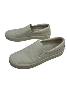 Vince Platform Leather Slip-On Sneakers Womens 6.5M Cream Casual Comfort Shoes